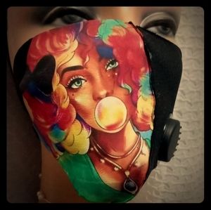 Fun face colorful face mask